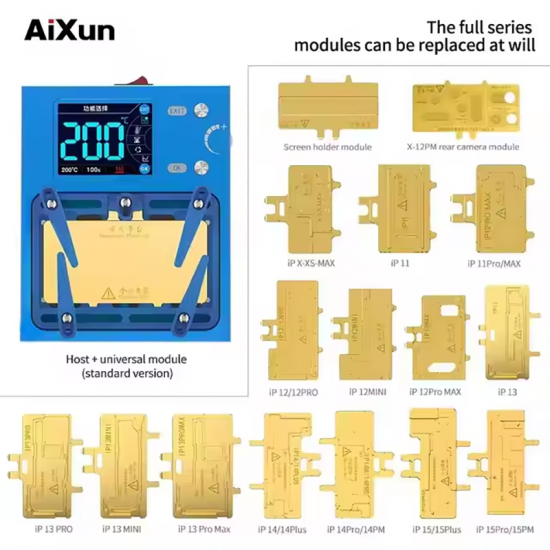 Aixun iheater Pro Android Voor iPhone X to 15 Pro Max Moederbord Gestratificeerde Verwarming Scheiding Demontage Platform