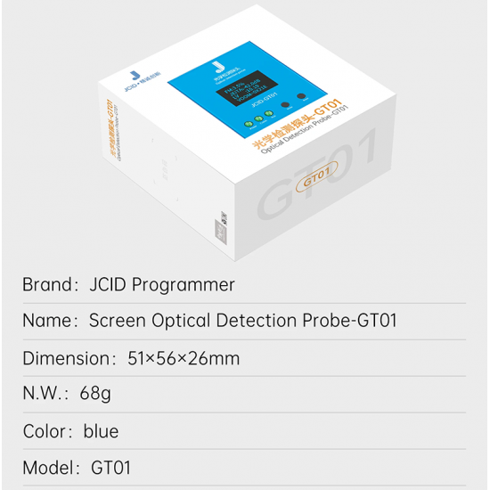 JCID GT01 Optical Detection Probe for Phone Screen Flicker And LV Values Detection