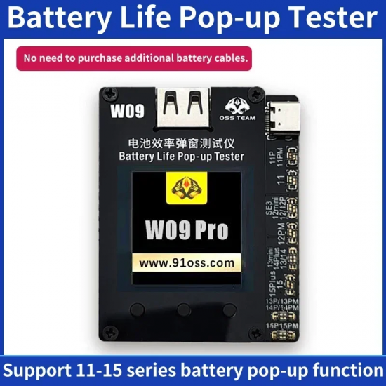 OSS W09 Pro V3 Battery Life Pop-up Tester Battery Health Data Repair Tool