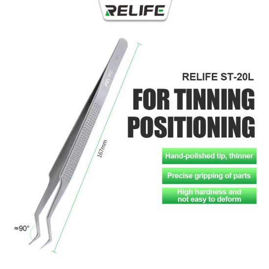 RELIFE ST-20L Anti-magnetic Stainless Steel Tweezer