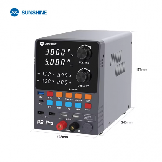 Sunshine P2 Pro 30V/5A DC Power Supply Meter for Mobile Phone Repair