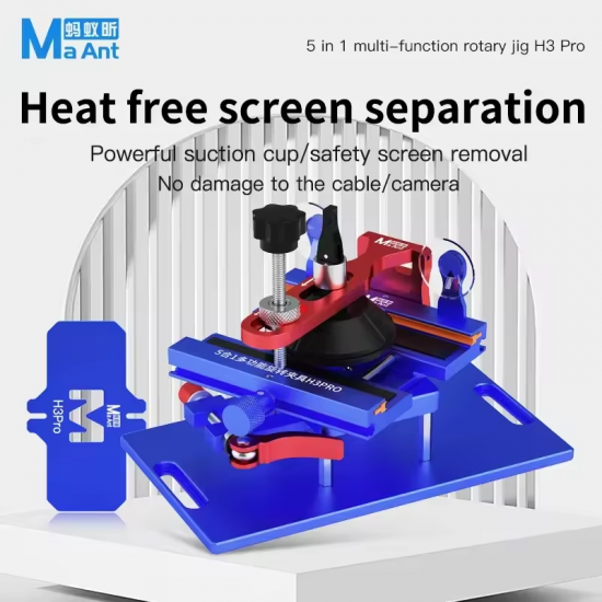 MaAnt H3 Pro 5-in-1 Multifunctional Rotary Jig Free Heating Screen Separation Fixture for Phones Repair