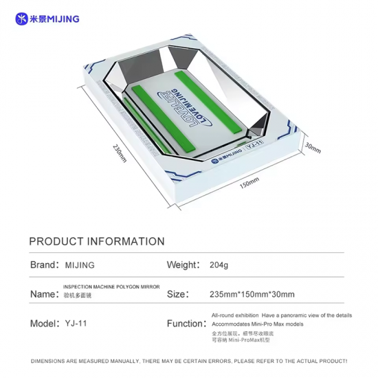 Mijing YJ-11 Inspection Machine Polygon Mirror for iPhone Repairs