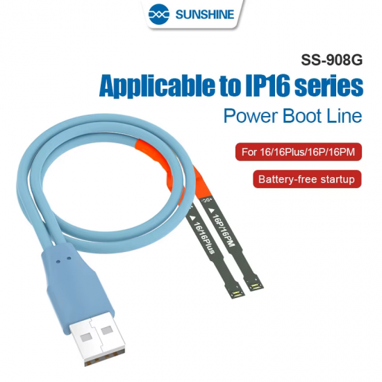 SUNSHINE SS-908G for iPhone 16 Series Maintenance Dedicated Power Supply Startup Cable Automatic Recognition