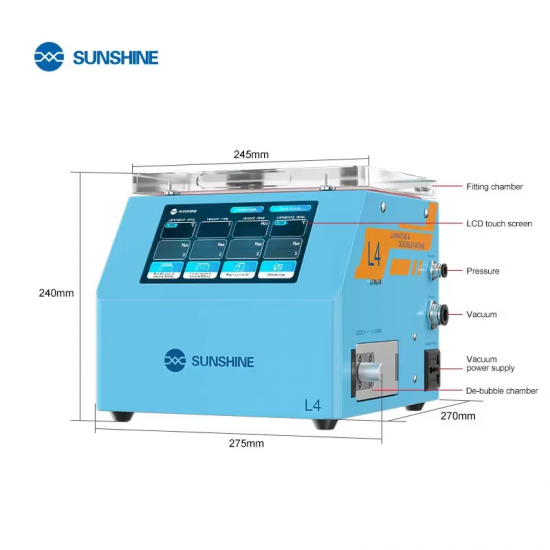 SUNSHINE L4 Mini laminating and De-bubble Machine Supports Straight and Curved Screens Intelligent Operation