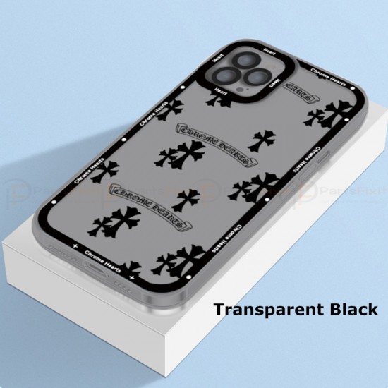 Angel Eye Chrome Heart Style Phone Case | Clear Silicone | Shockproof, Anti-Scratch & Anti-Drop Protection | Compatible with All iPhone Models