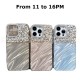 Luxury Rhinestone Water Ripple TPU Full-Body Cover Phone Case - New Design, Shockproof Protection, Compatible with iPhone 11 and Above Models